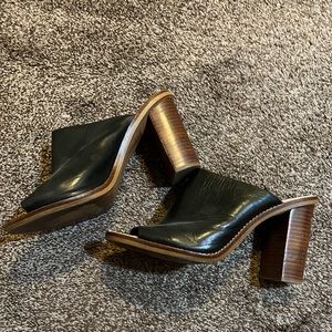 Madewell leather high heel mules